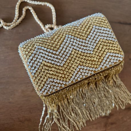GOLD SILVER TASSEL BAG 6