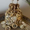 GOLD SEQUINNED MIRROR POTLI 3