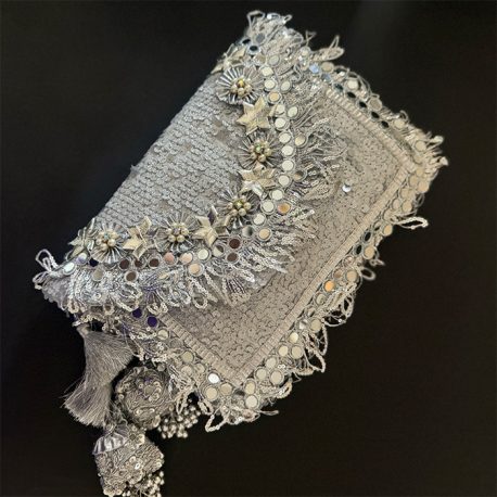 SILVER MIRROR CLUTCH