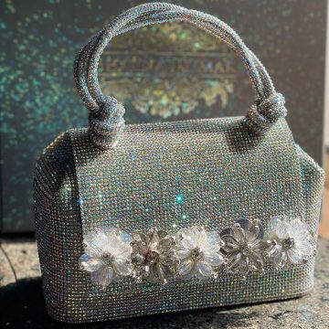 SILVER CRYSTAL TOTE 3