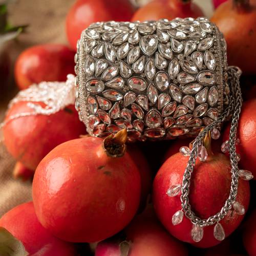 KUNDAN HALF ROUND SILVER - Image 3