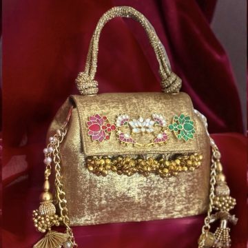KUNDAN TOTE GOLD